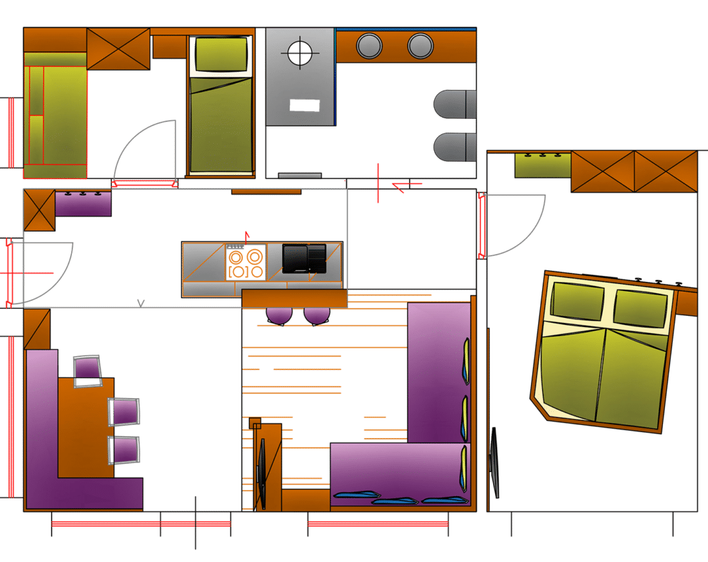 Grundriss Wohnung Bergblick